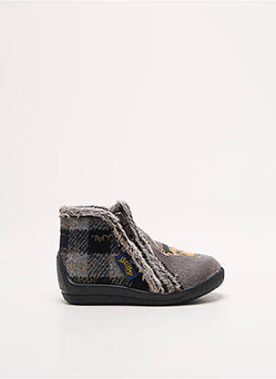 Chaussons/pantoufles fermeture zippée bout rond gris BELLAMY garçon