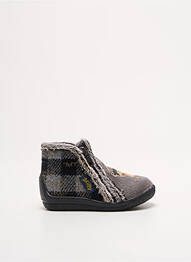 Chaussons/pantoufles fermeture zippée bout rond gris BELLAMY garcon
