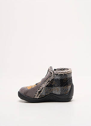 Chaussons/pantoufles fermeture zippée bout rond gris BELLAMY garçon
