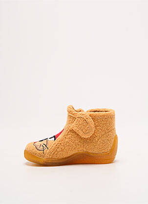 Chaussons/pantoufles fermeture zippée bout rond jaune BELLAMY garçon