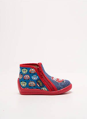 Chaussons/pantoufles fermeture zippée bout rond rouge BELLAMY garçon