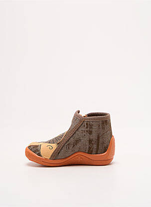 Chaussons/pantoufles fermeture zippée bout rond orange BELLAMY garçon