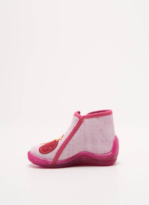 Chaussons/pantoufles fermeture zippée bout rond rose BELLAMY fille