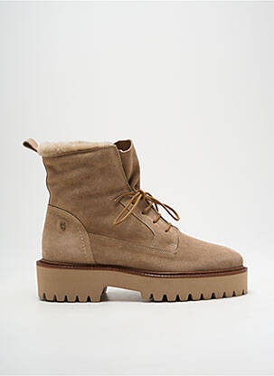Bottines/boots nubuck talon de 4 à 6cm beige GADEA femme