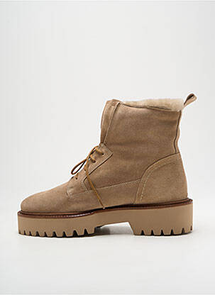 Bottines/boots nubuck talon de 4 à 6cm beige GADEA femme