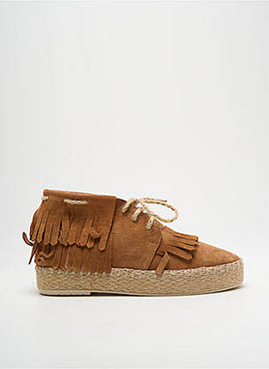 Espadrilles nubuck talon plat jusqu'à 3cm marron LUNE & L'AUTRE femme