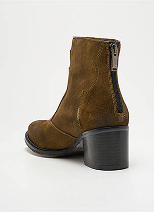 Bottines/boots nubuck talon de 4 à 6cm vert MINKA DESIGN femme