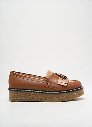 Mocassins tissage satiné talon de 4 à 6cm marron MELLOW YELLOW femme