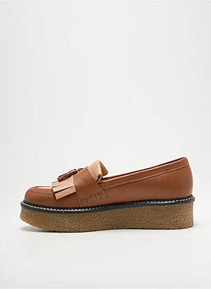 Mocassins tissage satiné talon de 4 à 6cm marron MELLOW YELLOW femme