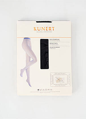 Collants imprimé fantaisie noir KUNERT femme