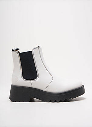 Bottines/boots matière lisse talon de 4 à 6cm blanc FLY LONDON femme