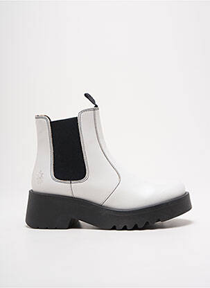 Bottines/boots matière lisse talon de 4 à 6cm blanc FLY LONDON femme
