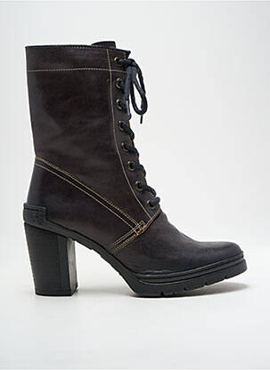 Bottines/boots matière lisse talon de 7 à 9cm noir FLY femme