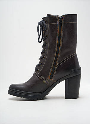 Bottines/boots matière lisse talon de 7 à 9cm noir FLY femme