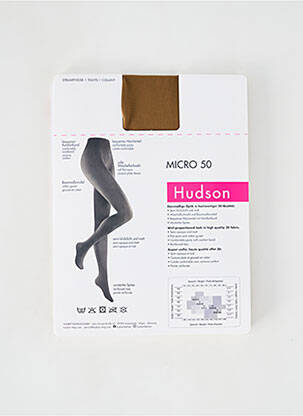Collants elastique à la taille marron HUDSON femme