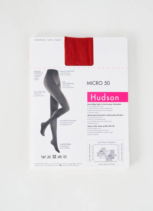 Collants rouge HUDSON pour femme