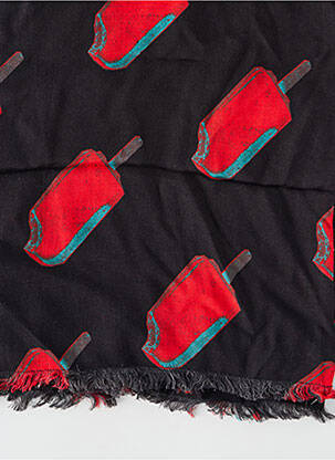 Foulard tissage popeline noir PAUL SMITH femme