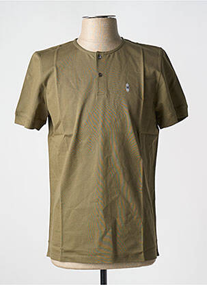 T-shirt coupe cintrée manches courtes vert DE FURSAC homme