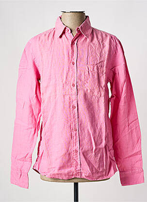Chemise manches longues coupe cintrée rose BLUE LEMON homme