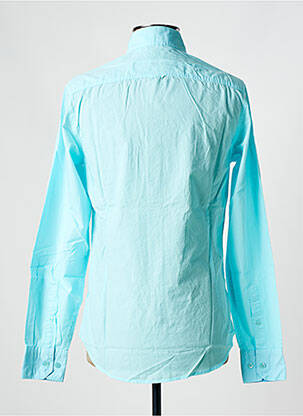 Chemise manches longues poches bleu BLUE LEMON homme