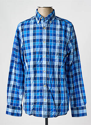 Chemise manches longues coupe droite bleu GANT homme