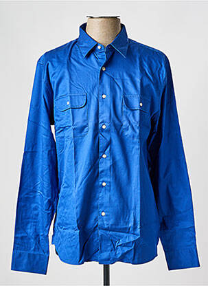 Chemise manches longues coupe droite bleu DE FURSAC homme
