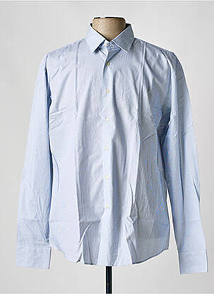 Chemise manches longues coupe droite bleu DE FURSAC homme
