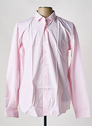 Chemise manches longues coupe droite rose DE FURSAC homme