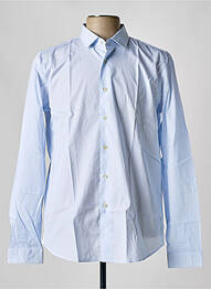 Chemise manches longues coupe droite bleu DE FURSAC homme