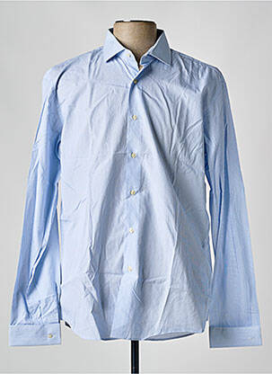 Chemise manches longues coupe droite bleu DE FURSAC homme