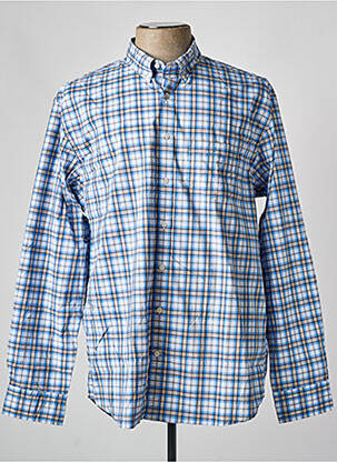 Chemise manches longues bleu GANT pour homme