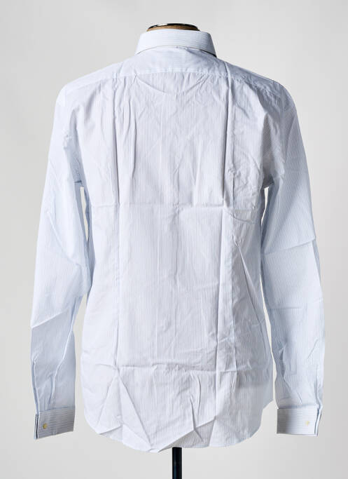 Chemise manches longues imprimé rayures blanc DE FURSAC homme