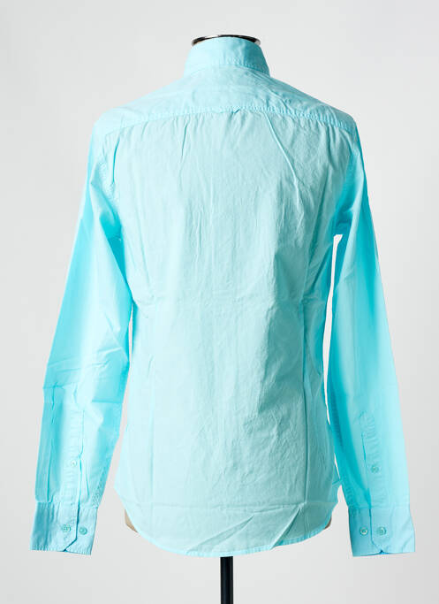 Chemise manches longues bleu BLUE LEMON pour homme