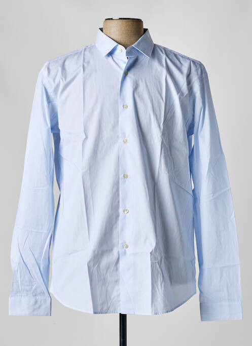 Chemise manches longues bleu DE FURSAC pour homme
