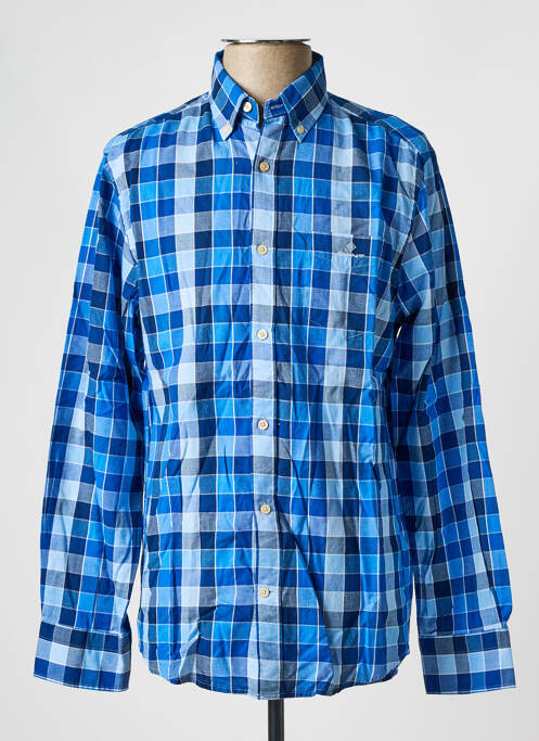 Chemise manches longues bleu GANT pour homme