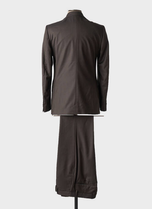 Costume de ville fermeture zippée sous rabat boutonné marron MELCHIOR homme