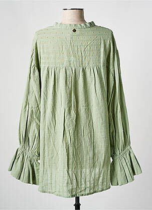 Chemisier manches longues manches longues vert BLUE MOOD femme