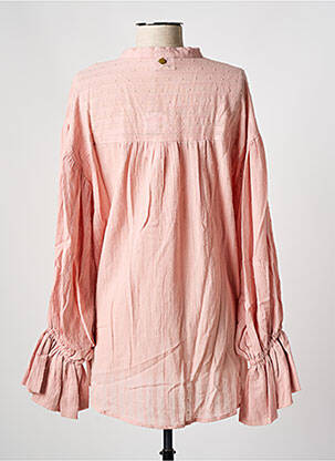 Chemisier col mao manches longues rose BLUE MOOD femme