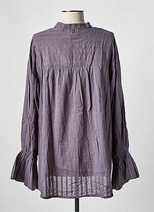 Chemisier manches longues manches longues violet BLUE MOOD femme