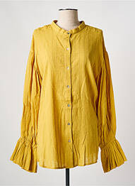Chemisier manches longues manches longues jaune BLUE MOOD femme