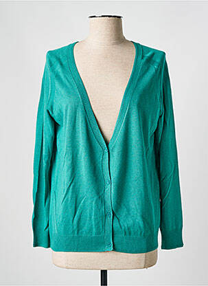 Gilet manches longues stretch vert FINE PARIS femme