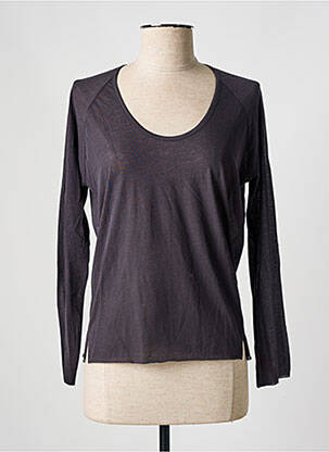 T-shirt manches longues manches longues gris FINE PARIS femme