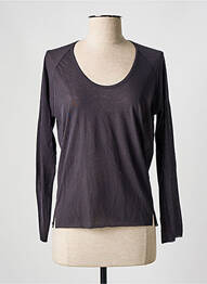 T-shirt manches longues manches longues gris FINE PARIS femme