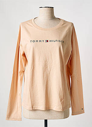 T-shirt imprimé fantaisie manches longues rose TOMMY HILFIGER femme