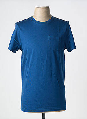 T-shirt stretch manches courtes bleu DE FURSAC homme