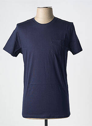 T-shirt stretch manches courtes bleu fonce DE FURSAC homme
