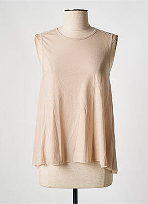 Débardeur stretch sans manche rose FINE PARIS femme