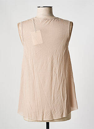 Débardeur stretch sans manche rose FINE PARIS femme