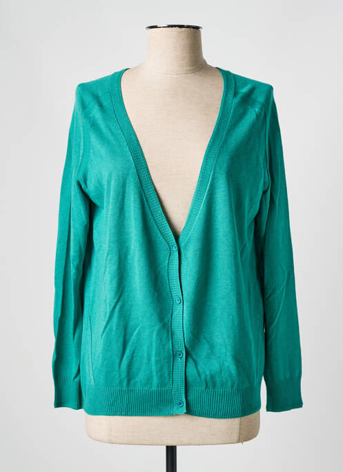 Gilet manches longues vert FINE PARIS pour femme