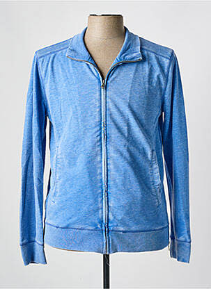 Gilet manches longues maille fine bleu EUROPANN homme